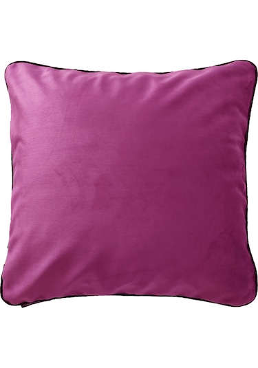 Biyeli Kırlent Yastık Kılıfı Lila Rengi 45x45
