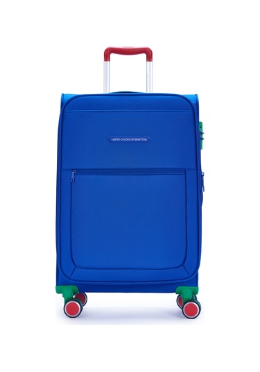 Benetton Orta Boy Kumaş Valiz Saks Mavi Bnt2800 Mavi