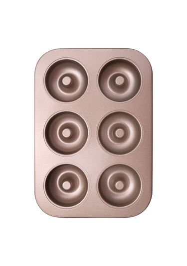 Adet Donut Pişirme Tepsisi Karbon Çelik Donut Kalıbı Tabak Poşet Kalıbı Altın