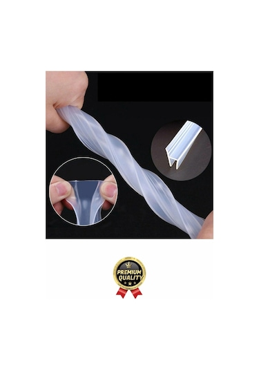 Çok Amaçlı Su Soğuk Geçirmez Kapı Pencere Cam Duşakabin Yalıtım Silikon Kenar Koruyucu 1.2 Cm X 1 Mt Diğer