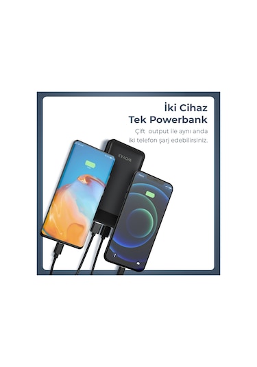 Woyax By Deji Powerbank 20000 mAh 22.5W Hızlı Taşınabilir Şarj Cihazı