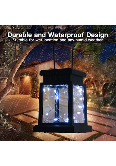 Cbtx Dış Mekan Led Peyzaj Bahçe Işık Dekorasyonu Asılı Yağmur Geçirmez Güneş Işığı Dize Işık - Kanca Versiyonu - Sıcak Beyaz Diğer