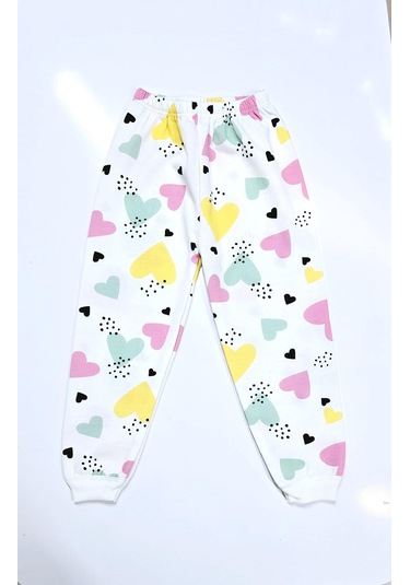 Kalpli Kız Çocuk Pijama Takım KREM Krem