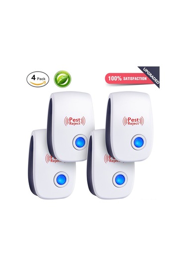 Youmex Ev Odaları İçin Sessiz Ultrasonik Fare, Hamam Böceği Ve Haşere Kovucu Cihazı - Beyaz, Amerikan Standardı, 1 Adet