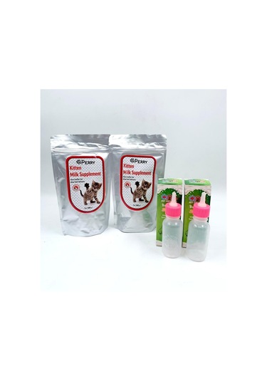 Perry Yavru Kedi Süt Tozu 2 x 200 G + Biberon 60 ML 2 Adet