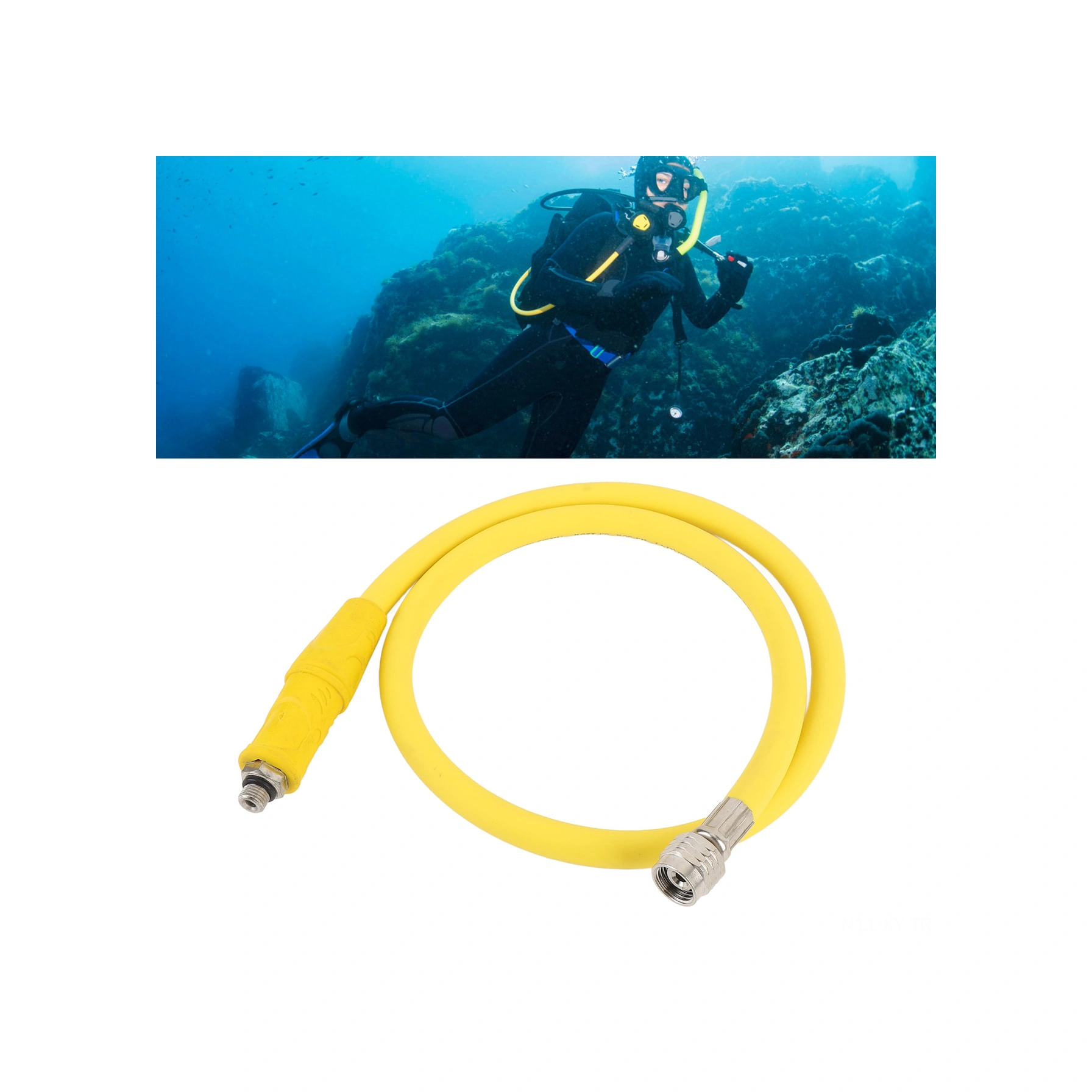 Shineyee Derin Dalış İçin Pvc Orta Basınçlı Hortum - Kaliteli Malzemeyle Oluşturulmuş, Basınç Ölçer Ve Sensörle Uyumlu, Güvenli Dalış Deneyimi Sağlar