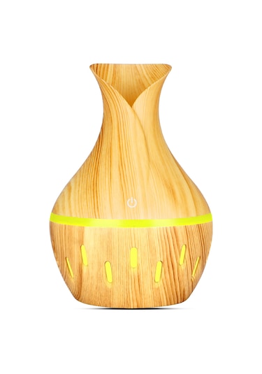 Ruicoo "300ml Ahşap Desenli Nemlendirici & Aromaterapi Difüzörü - Sessiz Çalışma, Led Işık, Usb Şarj"