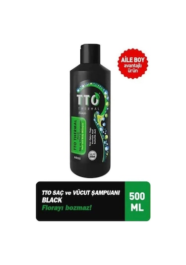 Tto Thermal Black Saç ve Vücut Şampuanı 500  ML