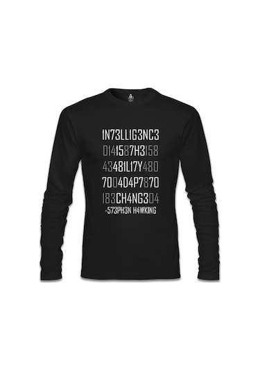 Stephan Hawking - Change Siyah Erkek Sweatshirt
