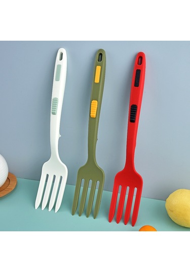 Youtek Siyah Silikon Mutfak Çatalı - Çok Amaçlı Modern Tasarım, Dayanıklı Malzeme İle Yemek Hazırlama Ve Servis İçin Diğer