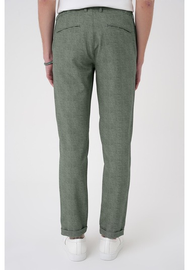 Efor Comfort Fit Kırçıllı Beli Lastikli Yeşil Jogger Pantolon P 1176 Yeşil