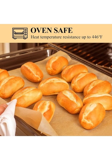 Maoyaya 100 Adet 12x16 Ağarsız Parşömen Kağıdı, Fırın Ve Kurabiye Pişirme İçin, Ahşap Mutfak Malzemeleri Ahşap