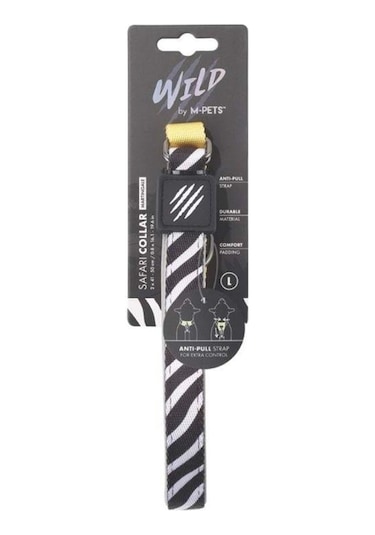 M-pets Wild Safari Collar Köpek Boyun Tasması L Beyaz