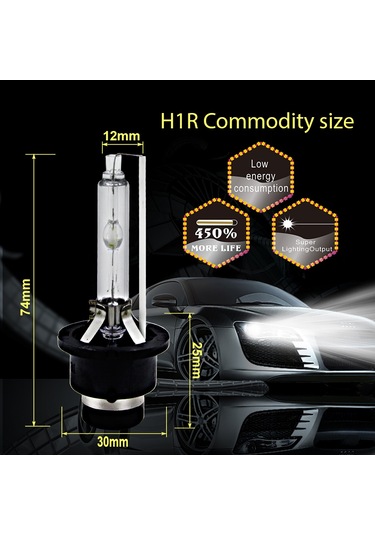 Yaleker D4s Xenon Far Ampülü 35w 8000k Parlak Otomobil Farı Çift Paket Çok Renkli