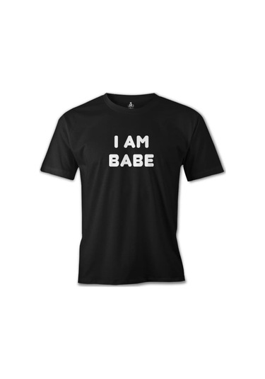 I Am Babe Siyah Erkek Tshirt