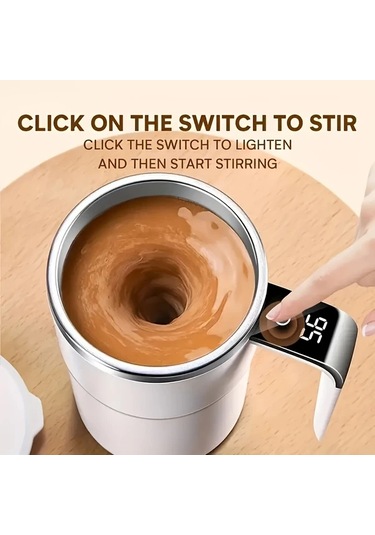 Maxaccess Dijital Termometreli Otomatik Manyetik Karıştırıcı Beyaz Seyahat Bardak Diğer