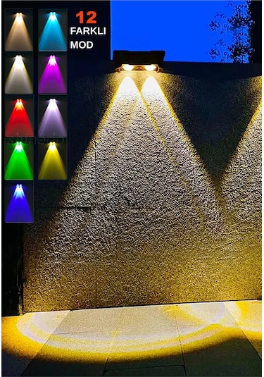 Yeni Model Solar Güneş Enerjili Bahçe Aydınlatması Duvar Lambası Merdiven Veranda Dekorasyon Aplik