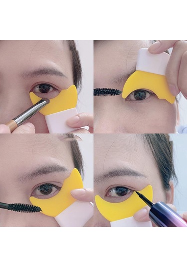 Suntek Çok İşlevli Eyeliner Şablonlar Silikon 5.7cmx5cm-sarı