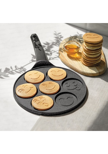 Nehir Siyah Alüminyum Döküm 27 Cm Krep Tavası