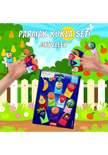 Tox  Meyveler  10  Parça  Parmak  Kukla.  Eğitici  Oyuncak  T105