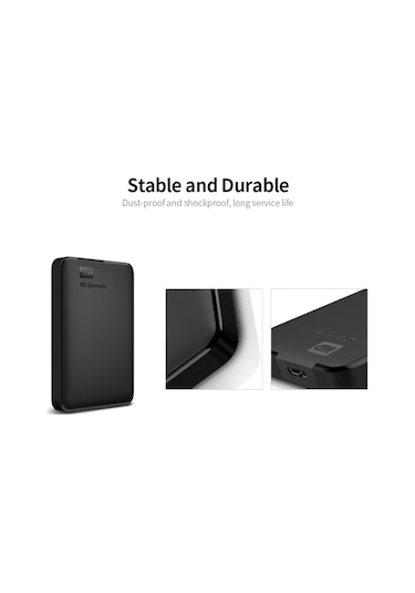 Maiyame Western Digital 500gb Taşınabilir Disk, 2.5 İnç, Usb 3.0, Siyah, Wd Elements, Win/mac Uyumlu