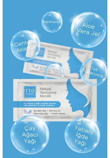 Tto Clinic Makyaj Temizleme Mendili 24'lü