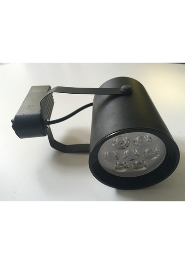 Alles 7x1w Beyaz Işık Siyah Kasa Power Ledli Ray Spot Beyaz