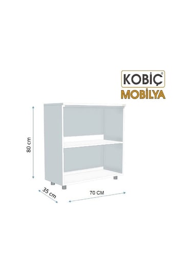 Kobiç Ofis Dosya Dolabı Raflı Suntalam Dolap 70x35x80 Cm Meşe Meşe