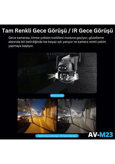 Gece Görüşlü 2+2 Mp Speed Dome 2 Kameralı Wifi Ptz Ip Kamera Pro
