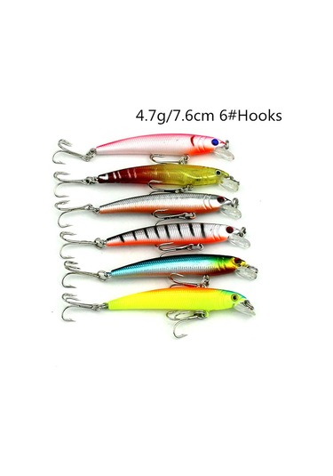 Hengjıa Set002 43 Parça Payet Seti Metal Payetler Sahte Yem Taze Levrek Balıkçılık Yem Seti, Uzunluk: 5 İla 10.5cm, Kutulu