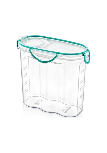 Kilitli Kapaklı Contalı Hava,su Sıvı Geçirmez 1,7 Litre Erzak Saklama Kabı-sa585 Şeffaf