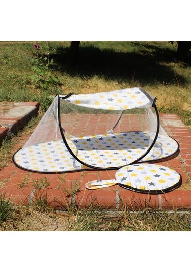 Katlanabilir Bebek Cibinlik Tül Sineklik Haşere Koruyucu Çantalı Bebek Gölgelik Çadırı 120-60 Cm