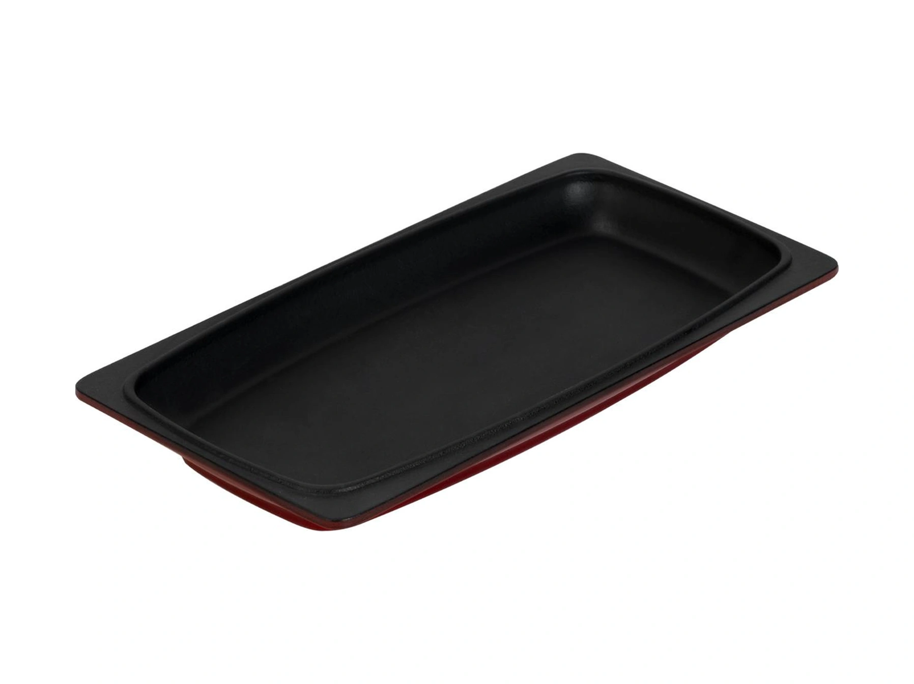 Lava Döküm Dikdörtgen Servis Tabağı Ölçü 30x15cm. Bordo