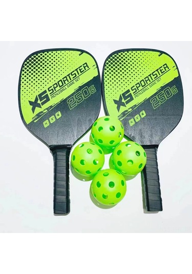 Hangfox Sahne Ve Spor İçin Ahşap Piknik Raketi Seti - 2 Raket, 4 Top, Taşınabilir Çanta İle Dış Etkinliklere Hazır