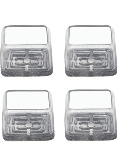 Sones 4 Adet / Set Kalınlaştırılmış Aşınmaya Dayanıklı Masa Ve Sandalye Bacak Kılıfları Ev Tipi Sessiz Kaymaz Tabure Ayak Koruyucu, Stil: Küçük Dikdörtgen Şeffaf