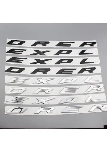 Mat Gümüş-1x 3d Explorer Sabit Harfler Hood Amblem Krom Logo Rozeti Etiket 2011 2012 2013 2014 2015 2016 Ford Explo