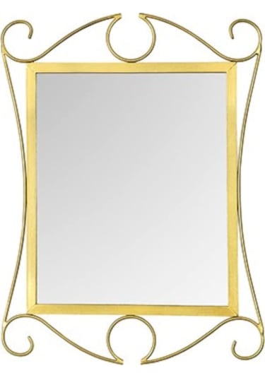 Vitale Ferforje Duvar Aynası Sarı 60 Cm Ak.Fe0001 Altın