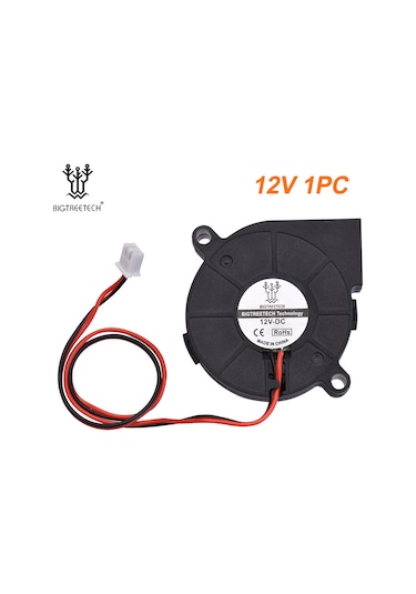 Geekyou Bıgtreetech 5015 Soğutma Fanı 12v 50x50x15mm 3d Yazıcı Parçası Yağlı Rulmanlı 1 Adet