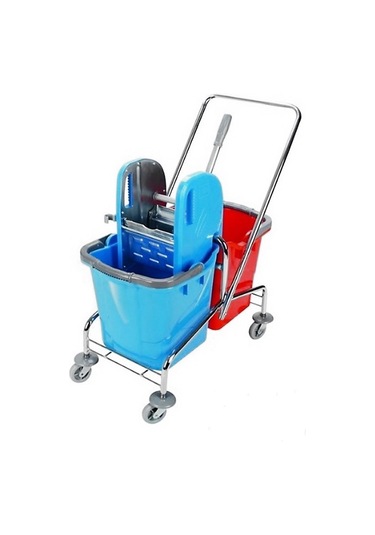 Omnisoft UCTM CK752 Krom Taşıyıcı Krom Pres Çift Kovalı Temizlik