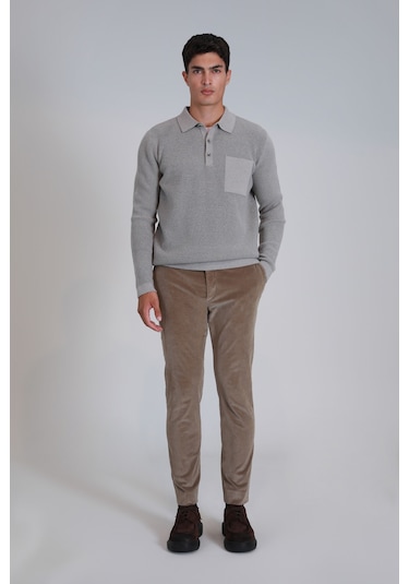 Lufian Onka Spor Erkek Chino Pantolon Slim Fit Bej Bej 112190309100550 Bej