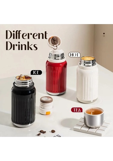 Pazly Termos Seyahat Paslanmaz Ml Mini Kapaklı Iki Diğer Çelik Bardak 300 Gq Diğer