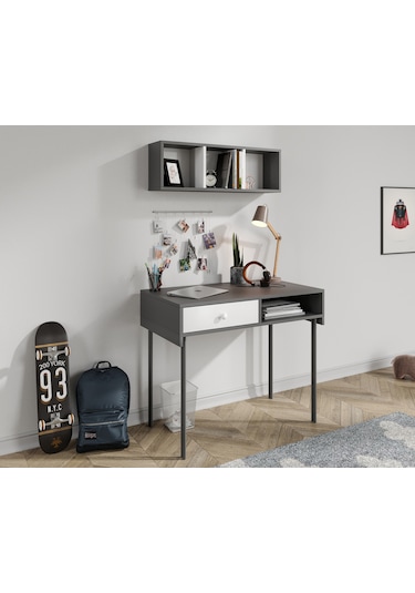 Major Antrasit Çalışma Masası Ve Üst Modül