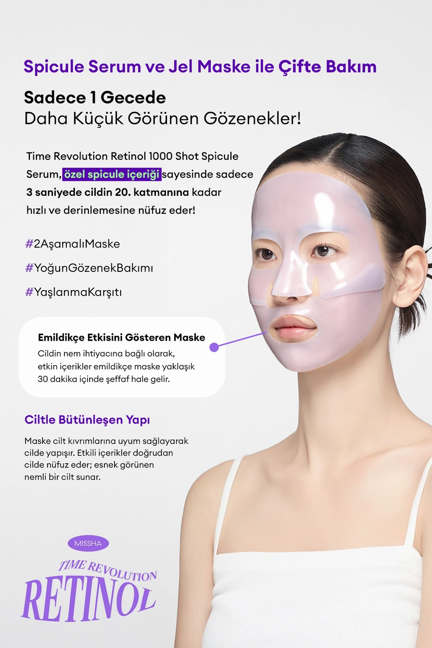 Mıssha Time Revolution Retinol 1000 Shot 2 Step Solution Mask