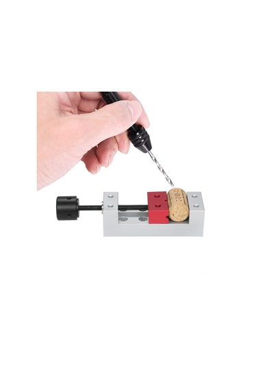 Youtek Ev Üstü Metal Cırcır Torbası - 5cm Çene Açığı, Hassas İşler İçin Taşınabilir Fikstür Madeni Gri/kırmızı Gümüş Ve Kırmızı