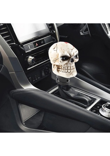 Suntek Manuel Kafatası Vites Değiştirme Topuzu Beyaz