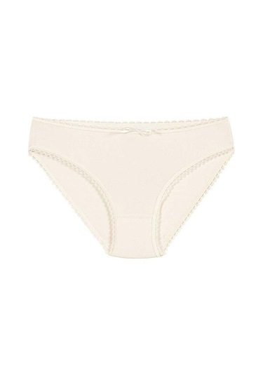 Yıldız Kadın Modal Dantelli Bikini Külot Ekru 3902 12 Adet Ekru