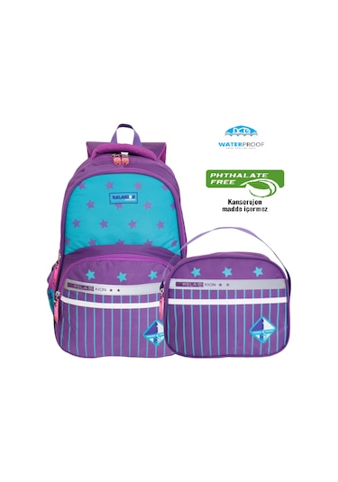 Kidessa 1044 Anatomik İlkokul Çantası - NKT01044-mor mavi-TEK EBA