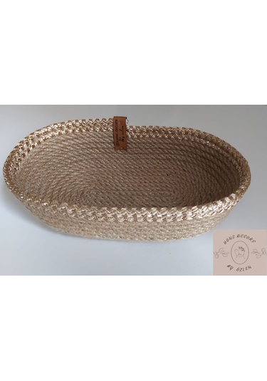 Oval Hasır Sepet - 22x15x5cm