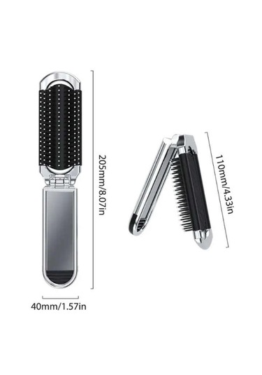 Katlanabilir Saç Tarağı Aynalı Çanta Boy Mini