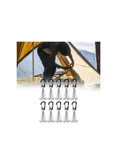 Suntek 10 Parça Güverte Ankraj Mandalları Paslanmaz Siyah Siyah